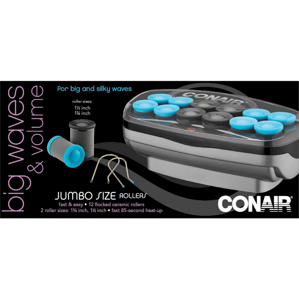 Conair Heat Waves Jumbo and Super Jumbo Hot Rollers Set - Image 7 of 7