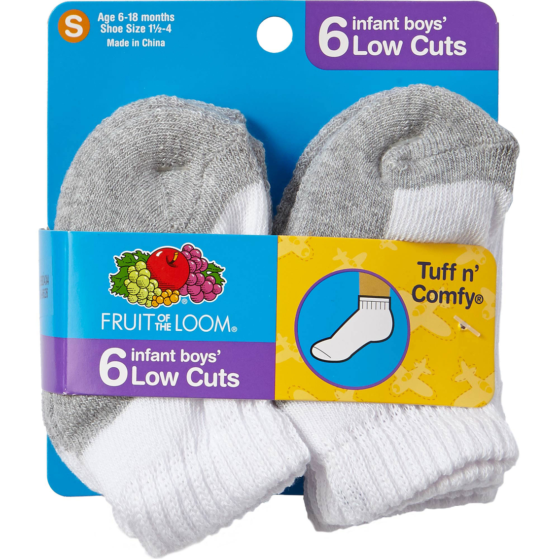 Fruit Of The Loom Infant Boys Sport Low Cut Socks 6 Pk. | Baby Boy 0-24 ...
