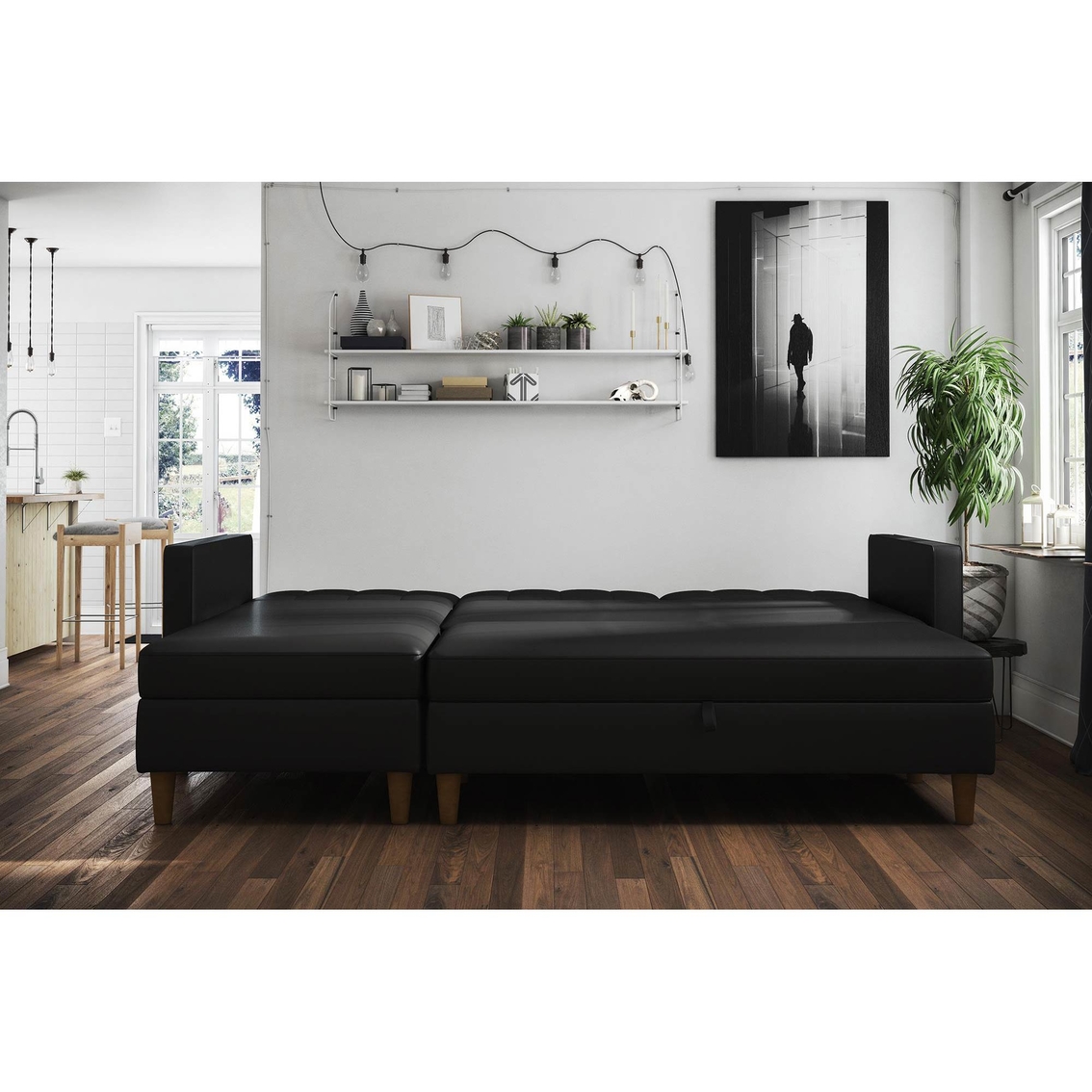 DHP Hartford Storage Sectional Futon with Chaise - Image 3 of 4