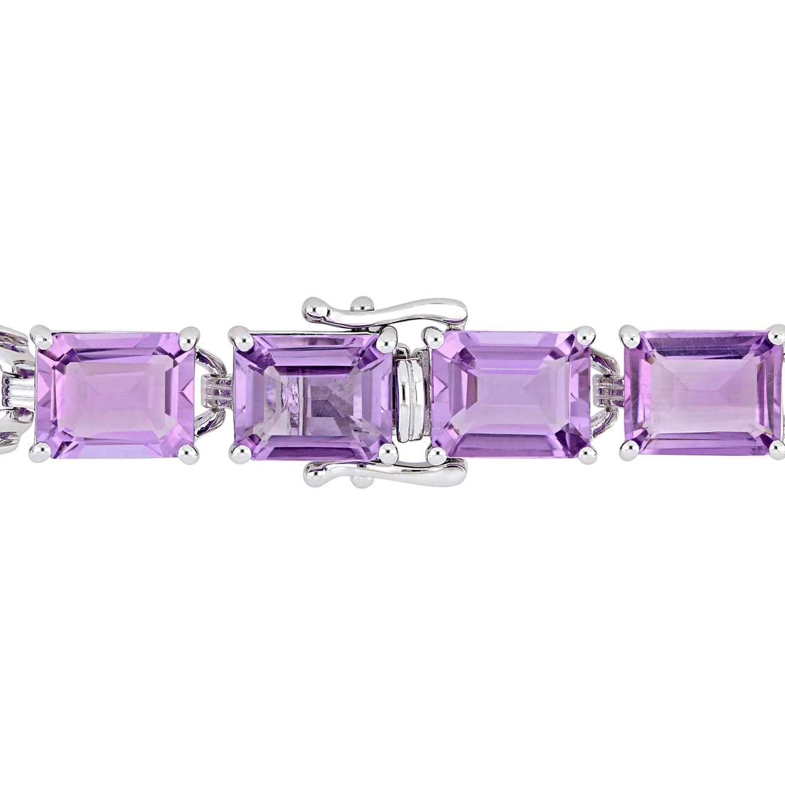 Sofia B. Sterling Silver and Amethyst Tennis Bracelet - Image 2 of 3