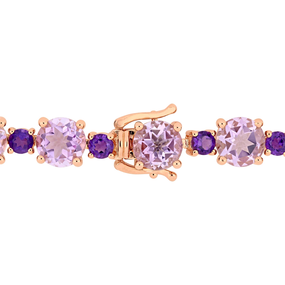 Sofia B. Rose Gold Over Sterling Silver and Amethyst Tennis Bracelet - Image 2 of 3