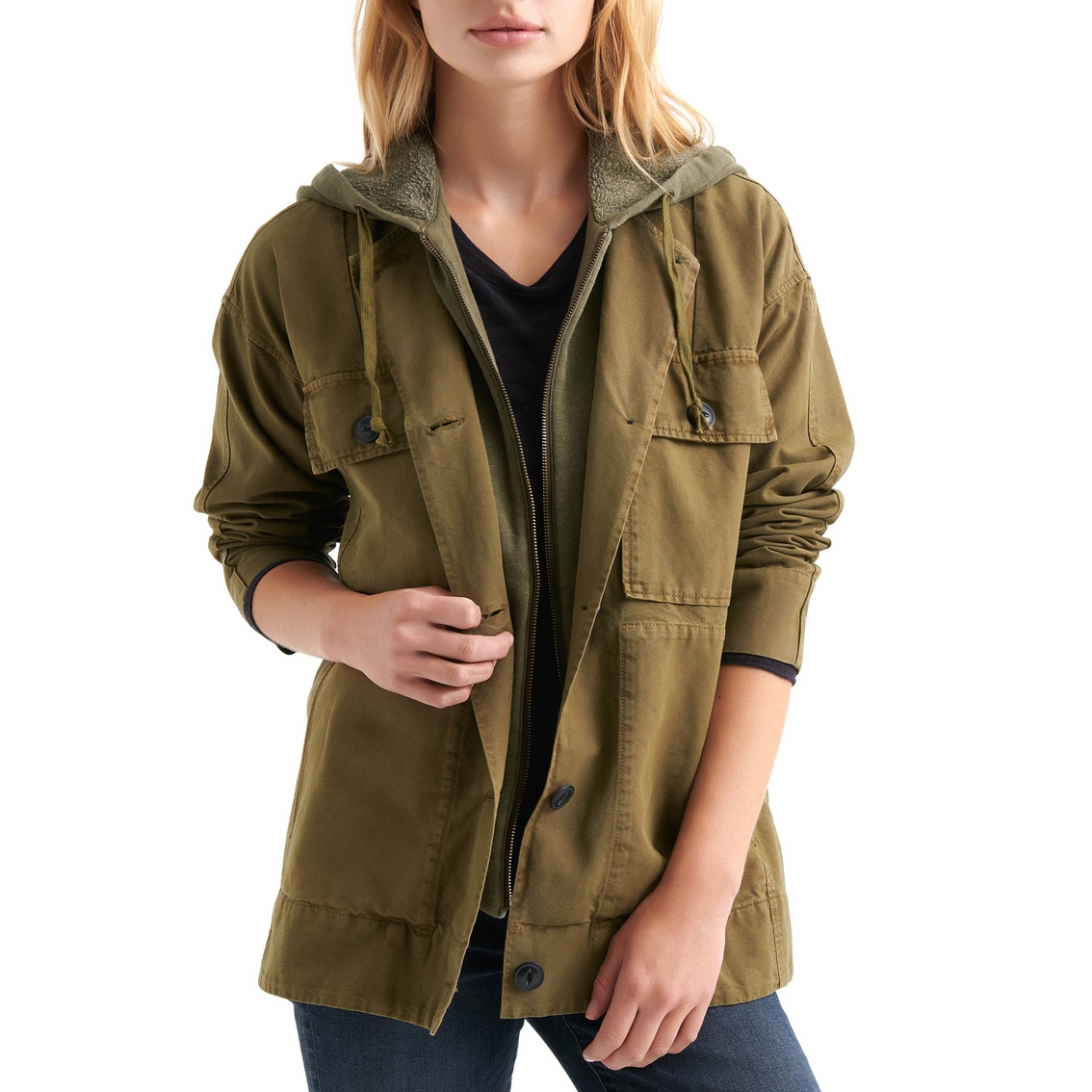 Lucky Brand Hooded Utility Jacket | Jackets | Clothing & Accessories ...