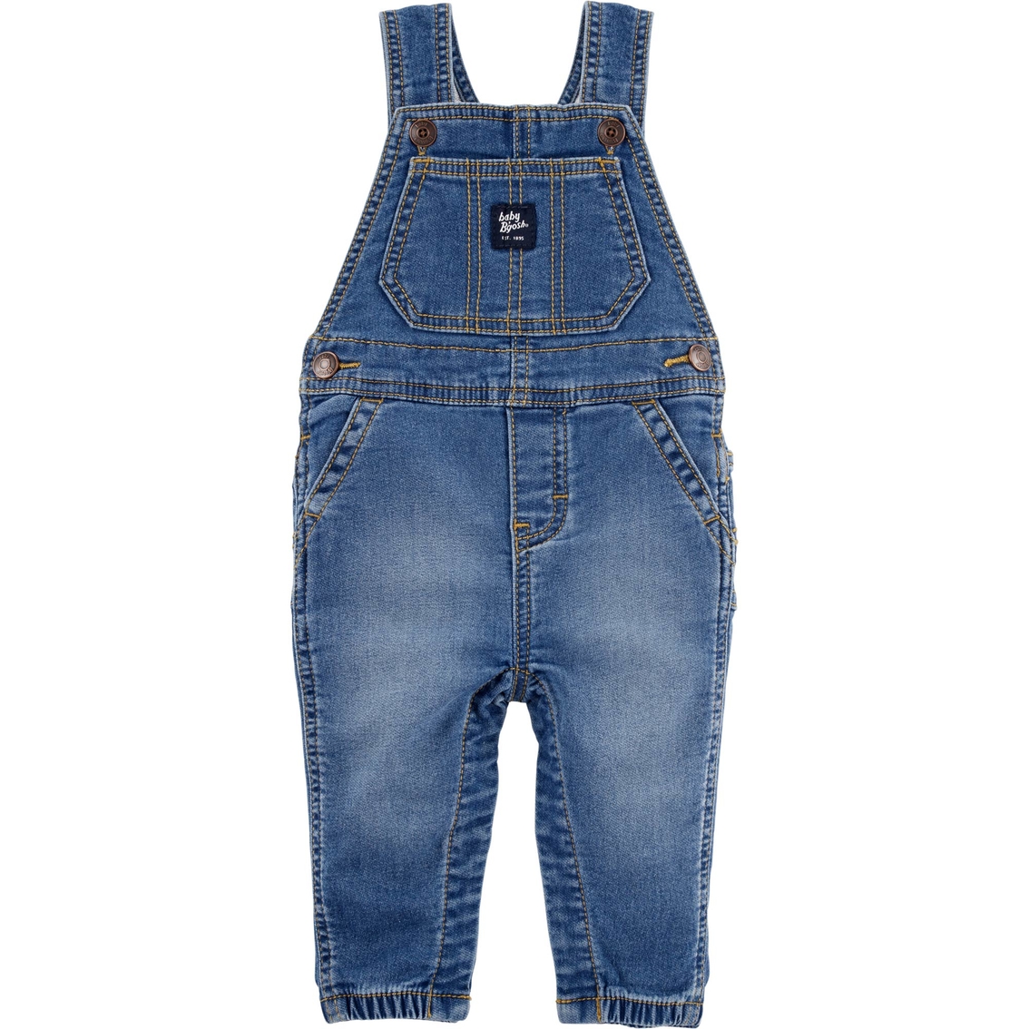 Oshkosh B'gosh Infant Boys Knit Denim Overalls | Baby Boy 0-24 Months ...