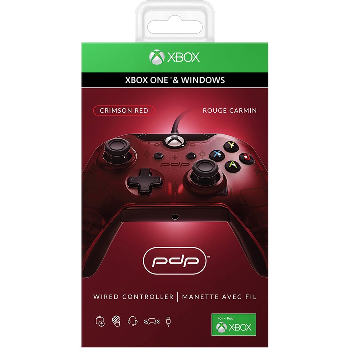 PDP Xbox One Wired Crimson Red Controller - Image 2 of 2