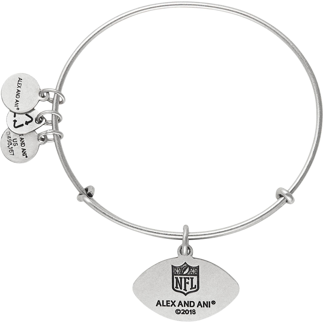Alex and Ani NFL Cleveland Browns Color Infusion Charm Bangle Bracelet - Image 2 of 2