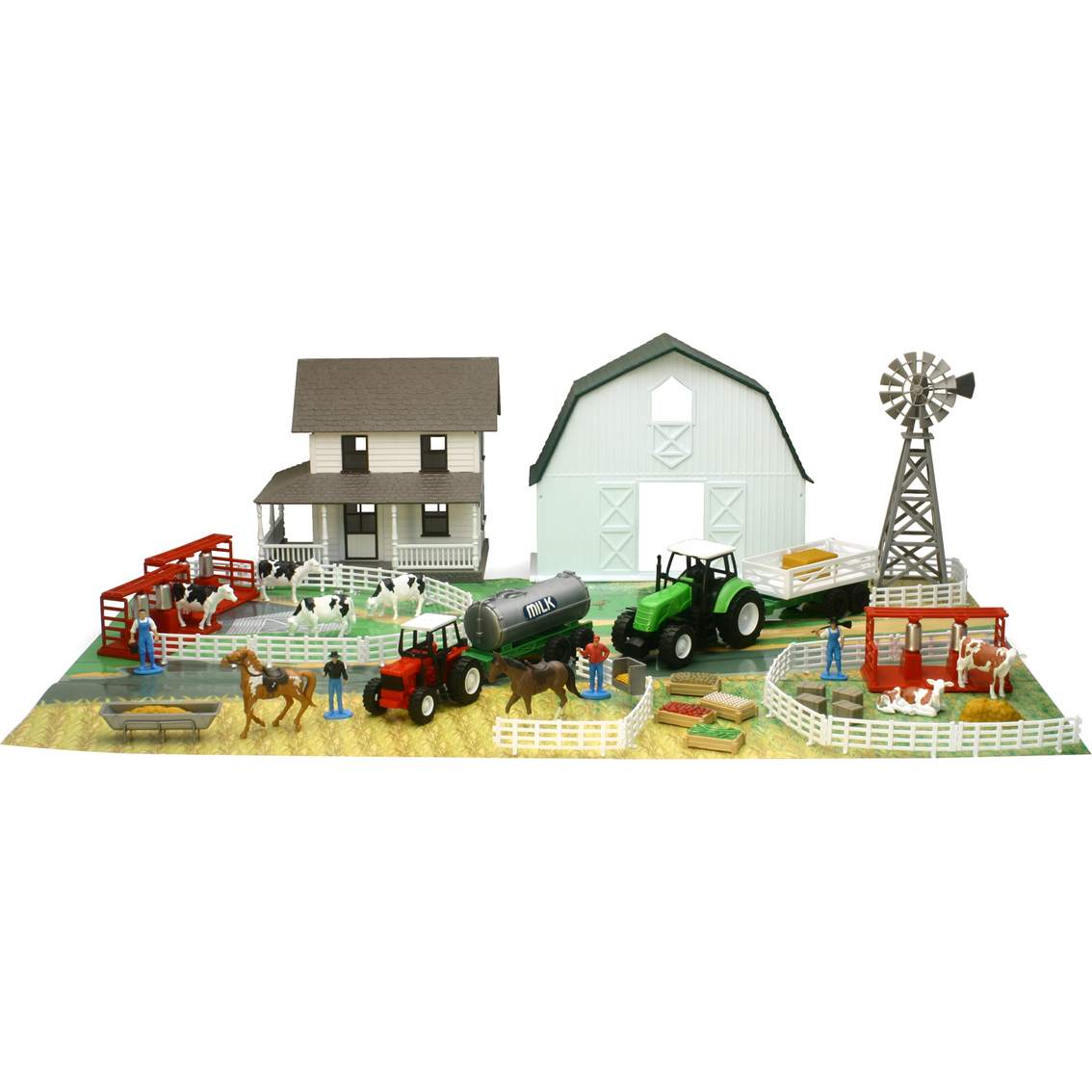 New Ray Country Life Farm Playset with Barn and Farm House