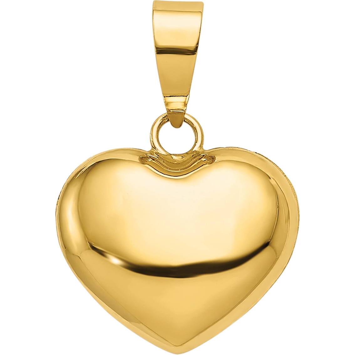 14k Yellow Gold Heart Charm 
