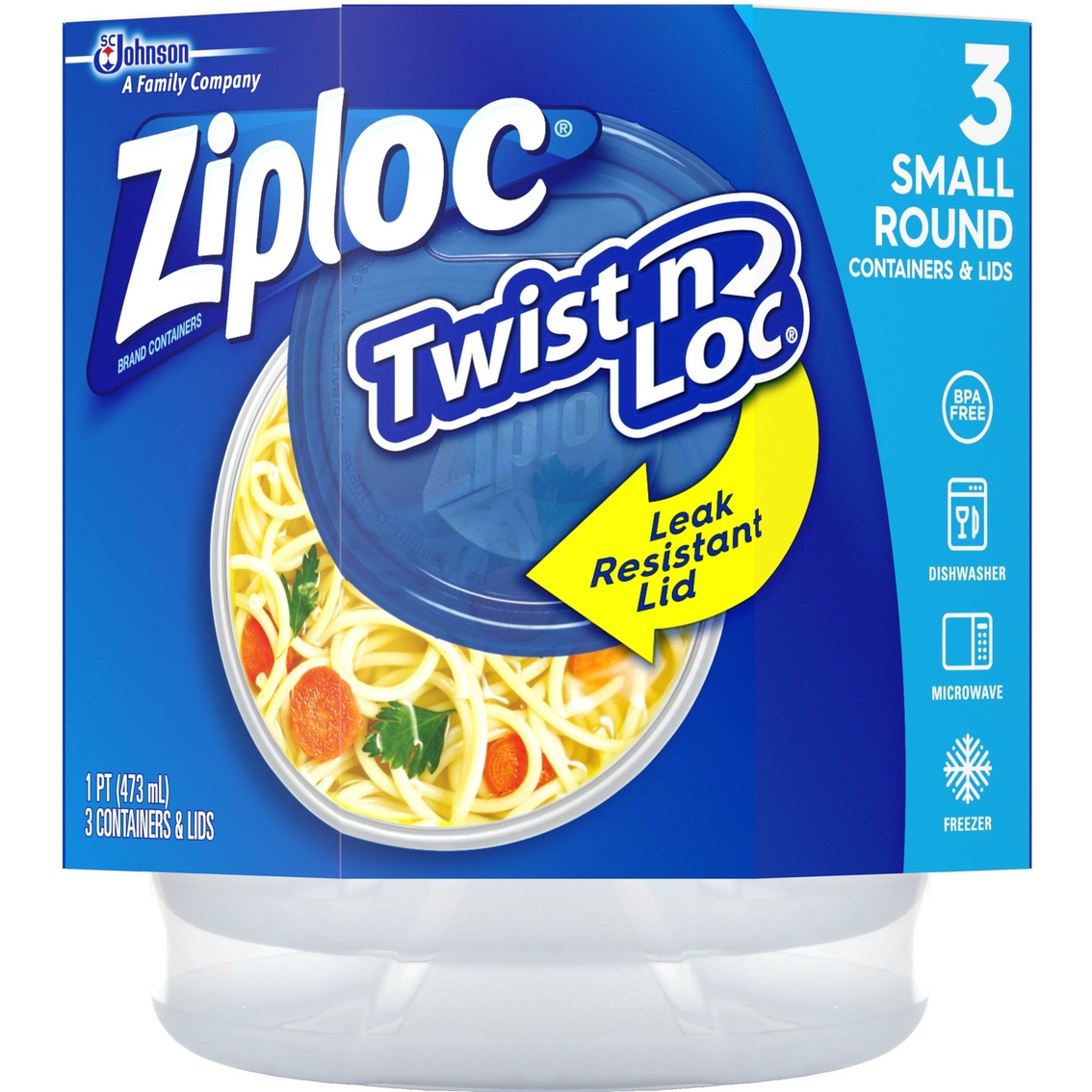 Ziploc Large BPA Free Container Bowl, 2 ct