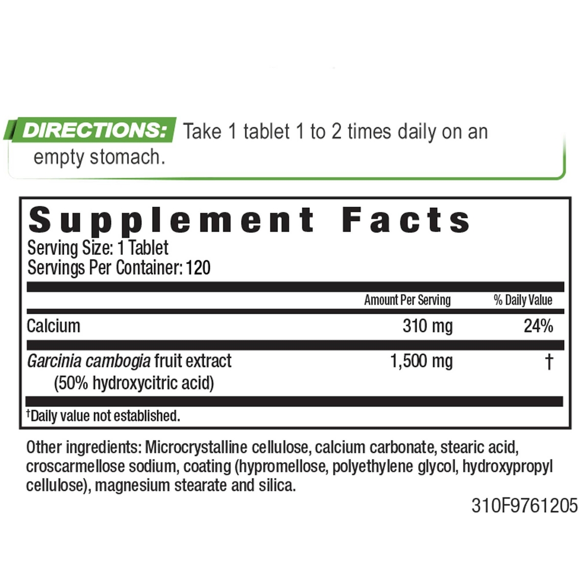 Garcinia Cambogia Weight Management Tablets 120 ct. - Image 2 of 2