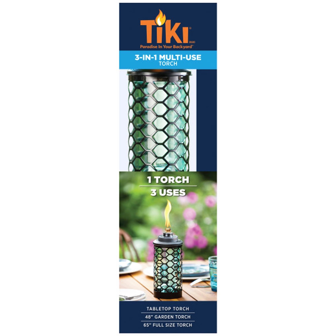 TIKI Honeycomb Glass Torch - Image 2 of 2