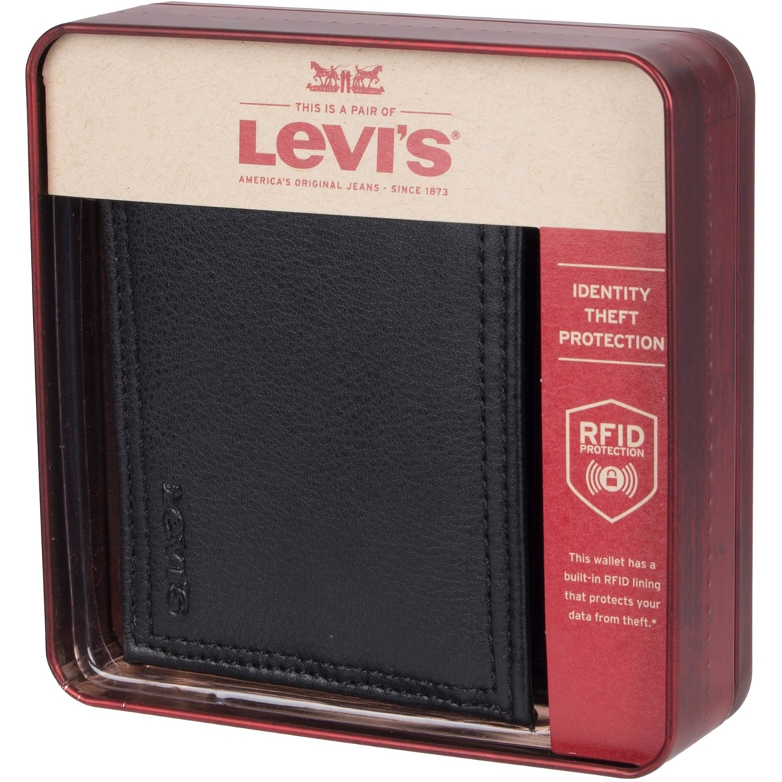Levi's RFID Extra Capacity Traveler Wallet with Zipper Pocket - Image 5 of 5