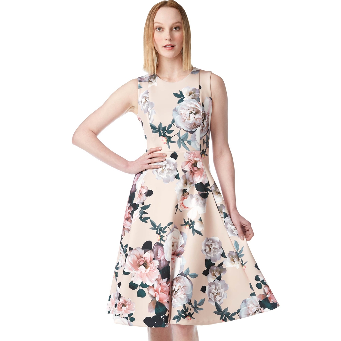 Calvin Klein Floral Midi Dress ...