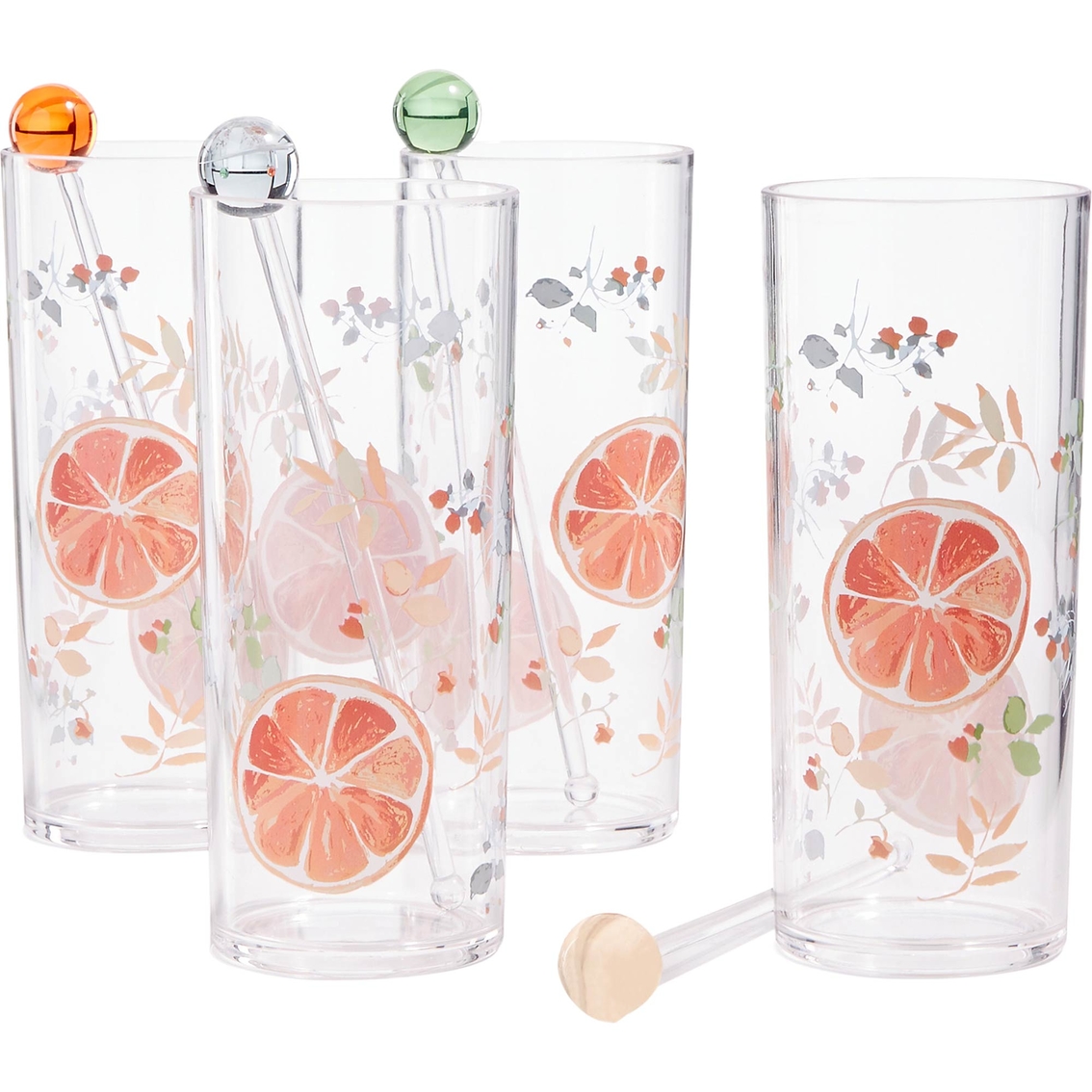 Martha Stewart Collection Citrus Tom Collins Glasses 4 Pk Beer Bar Wine Glasses Household Shop The Exchange,Bird Wings