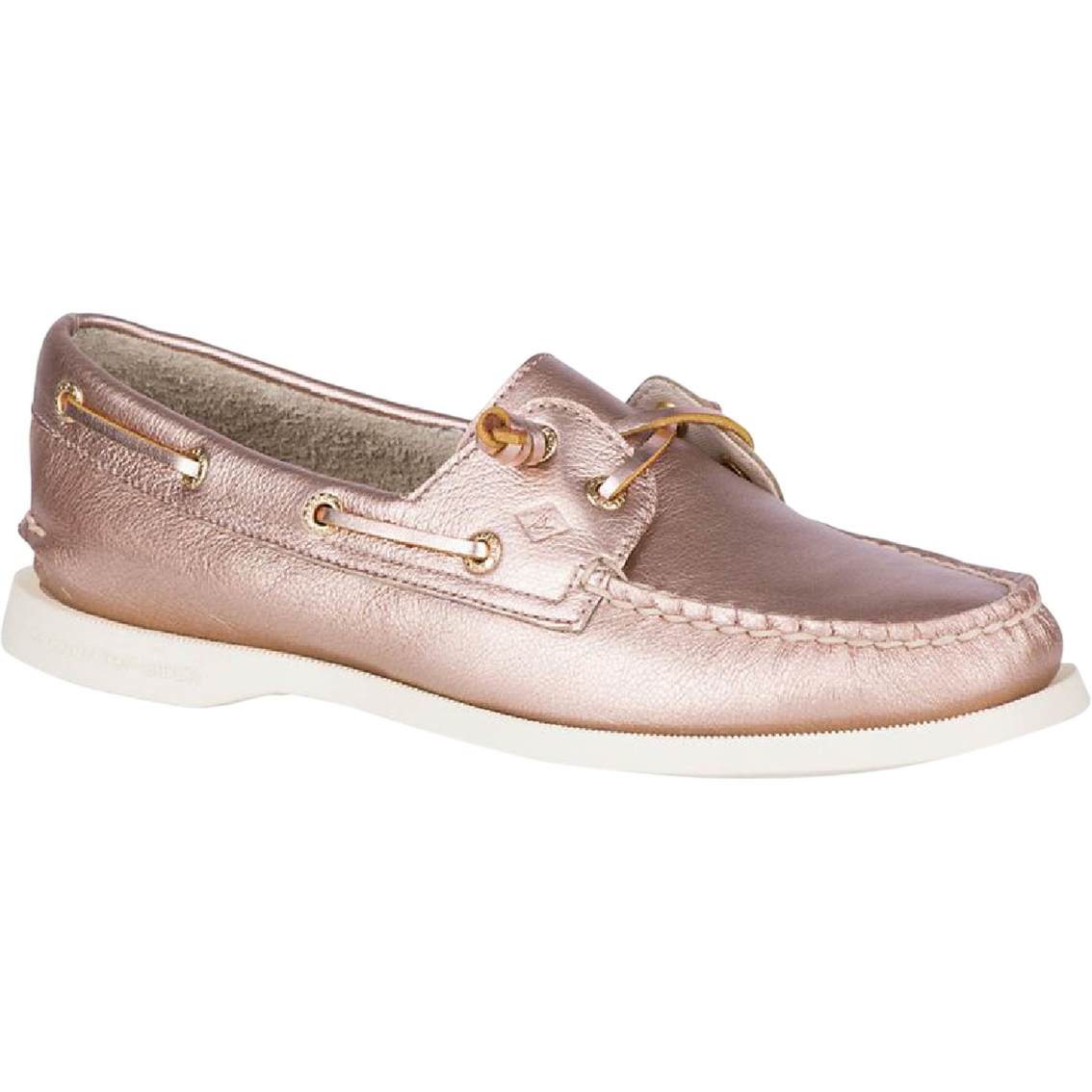 rose gold boat shoes