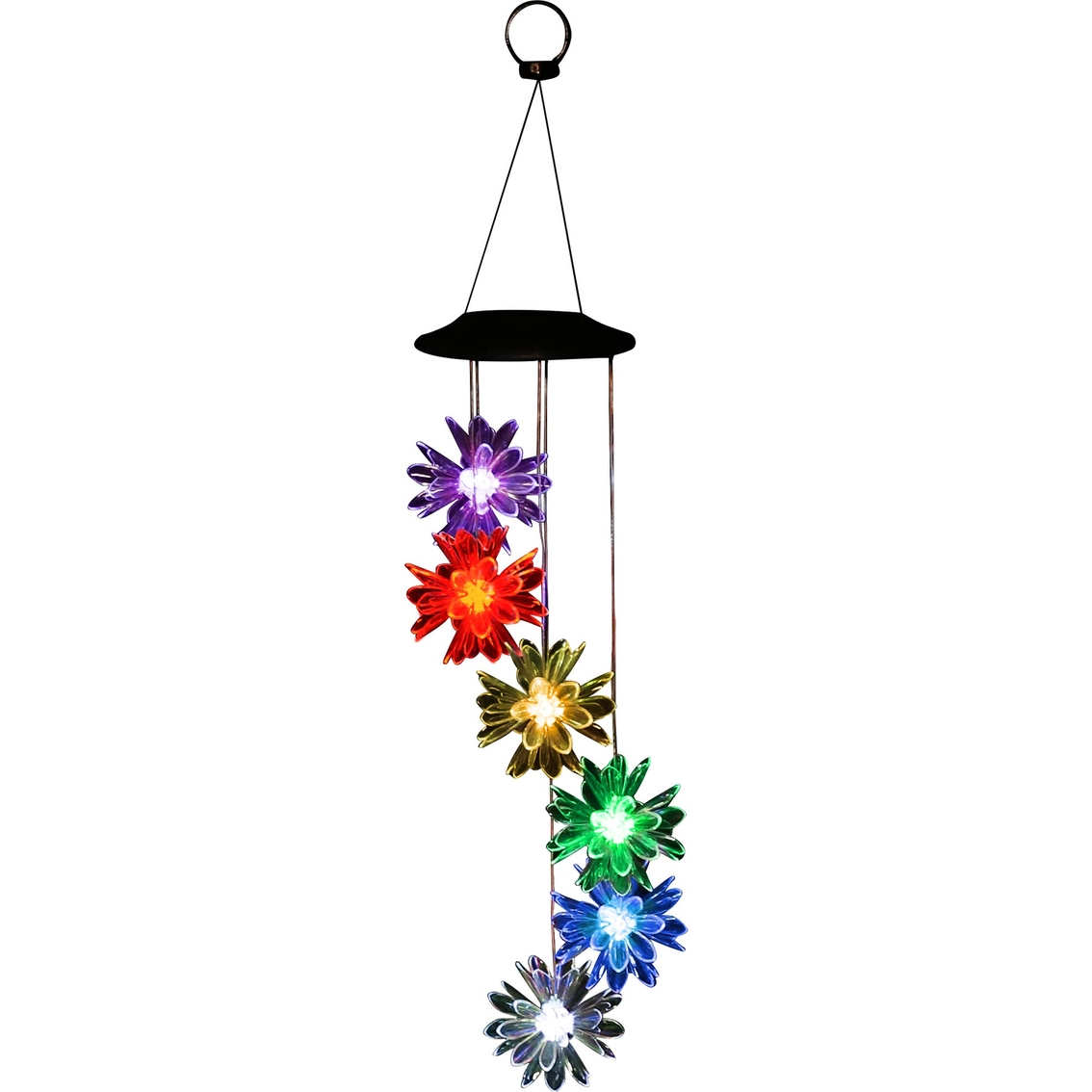 Alpine Solar Flower Wind Chime with LED Lights - Image 2 of 4