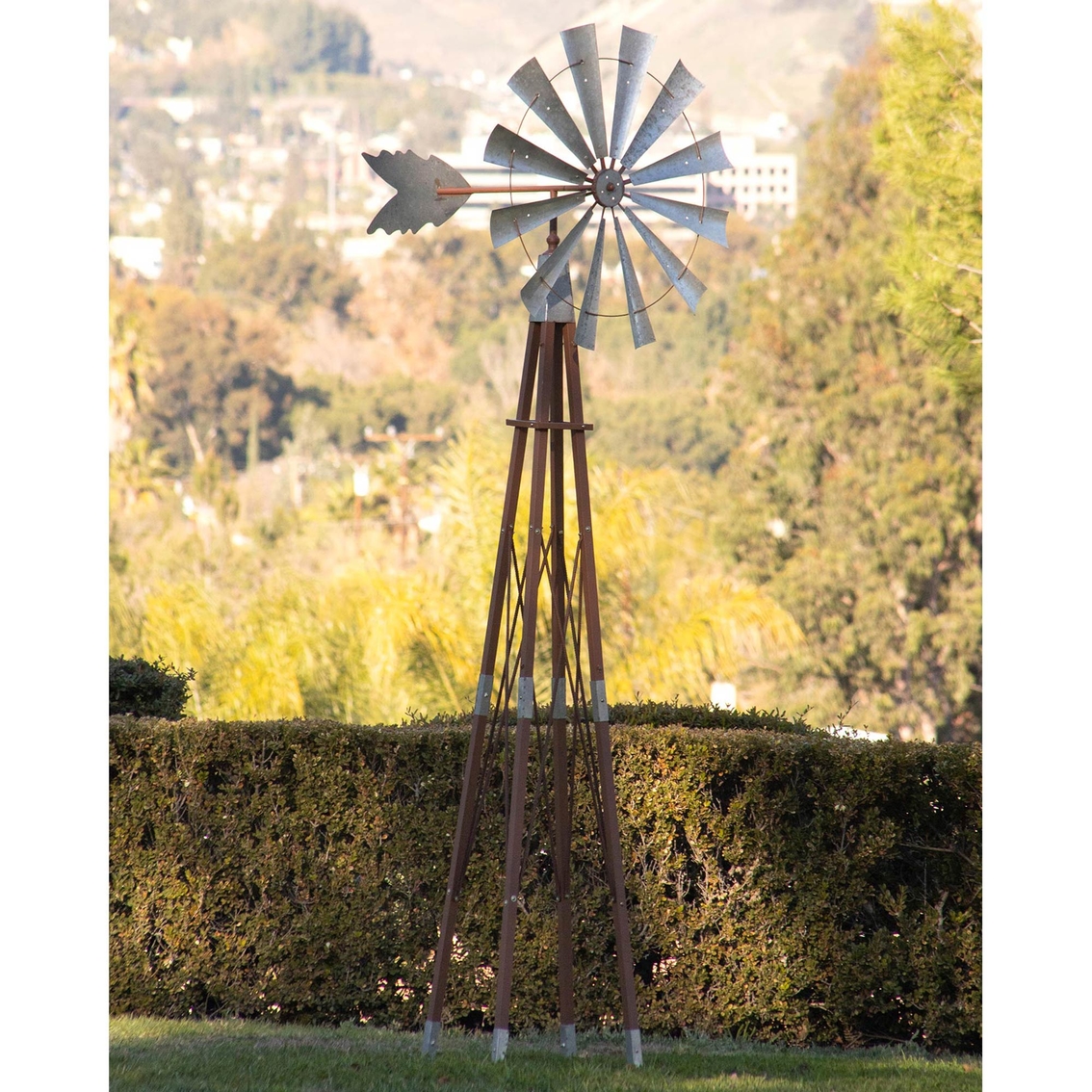 Alpine Metal Kinetic Garden Windmill - Image 2 of 4