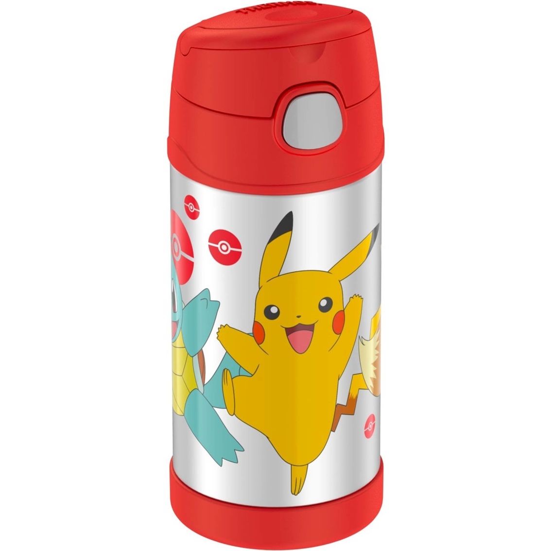 THERMOS FUNTAINER 12 Ounce Stainless Steel Vacuum Insulated Kids  Straw Bottle, Pokemon: Home & Kitchen
