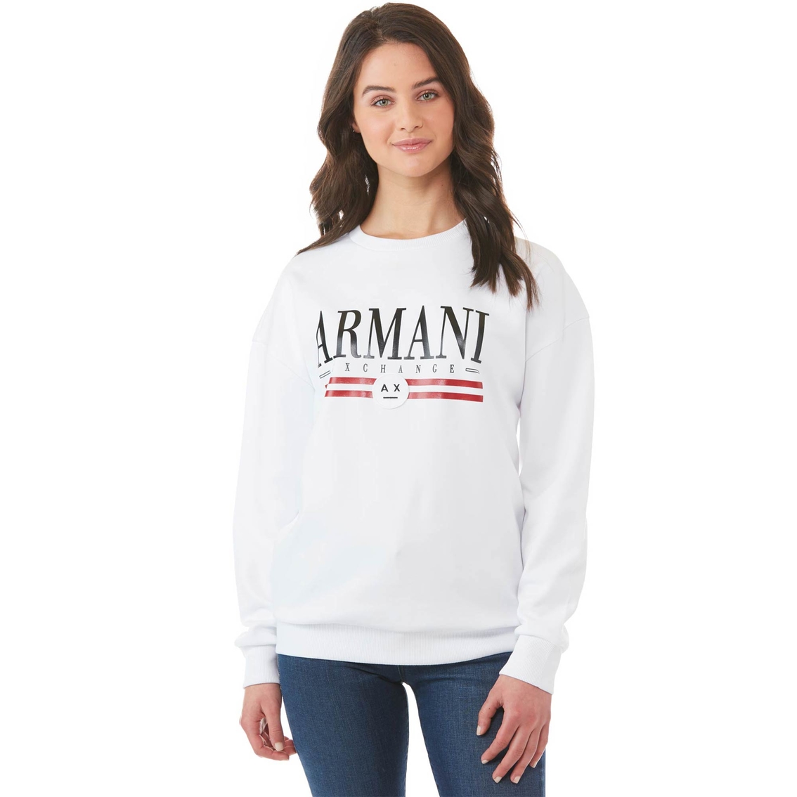 Armani Exchange Crew Neck Logo Sweatshirt | Hoodies & Sweatshirts |  Clothing & Accessories | Shop The Exchange