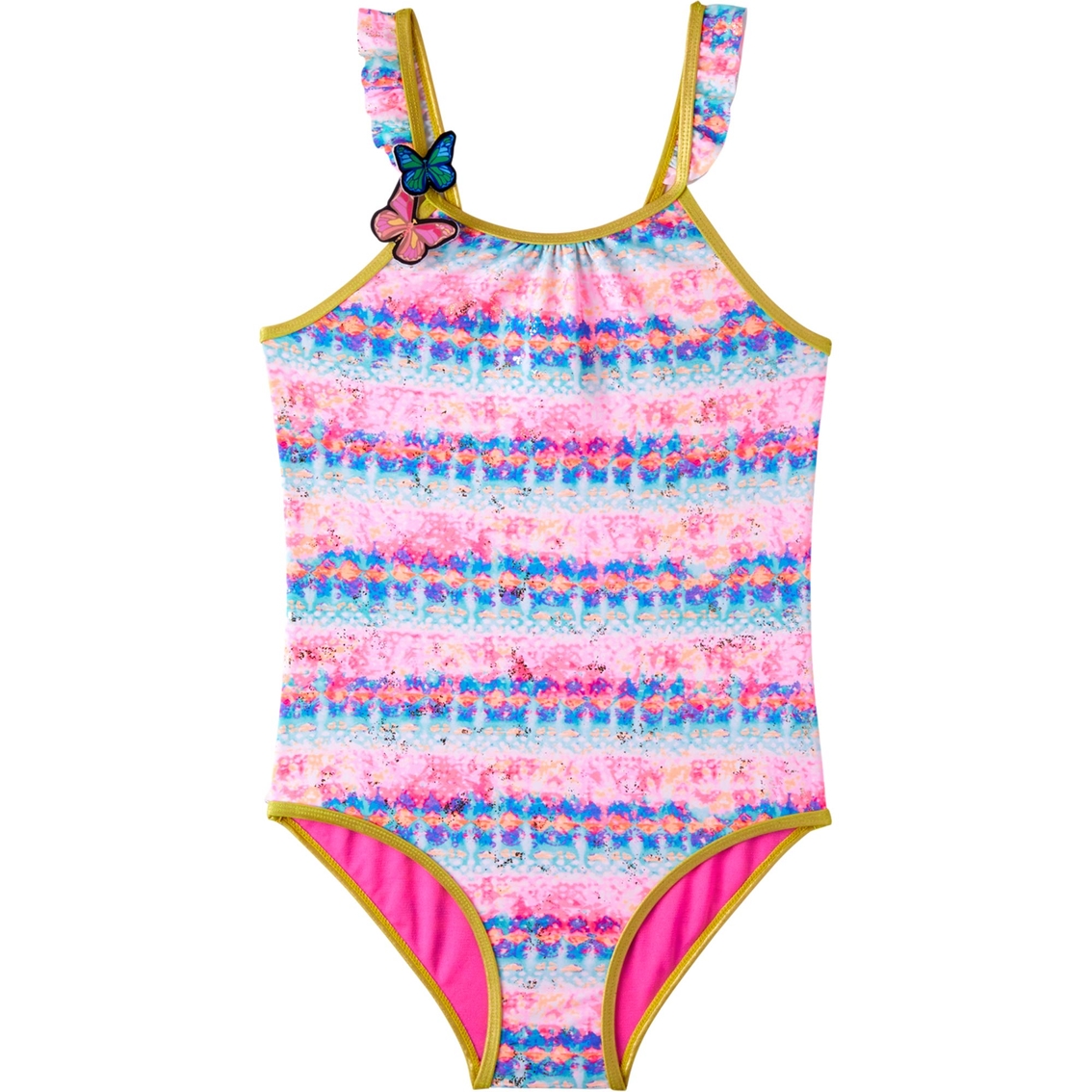Girls Butterfly 1 Pc Swimsuit | Girls 7-16 | Clothing & Accessories ...