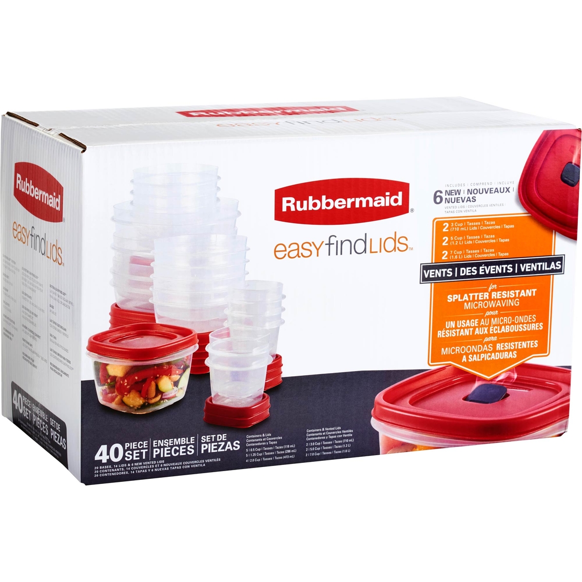 Rubbermaid 40 Pc Easy Find Lids Set, Food Storage