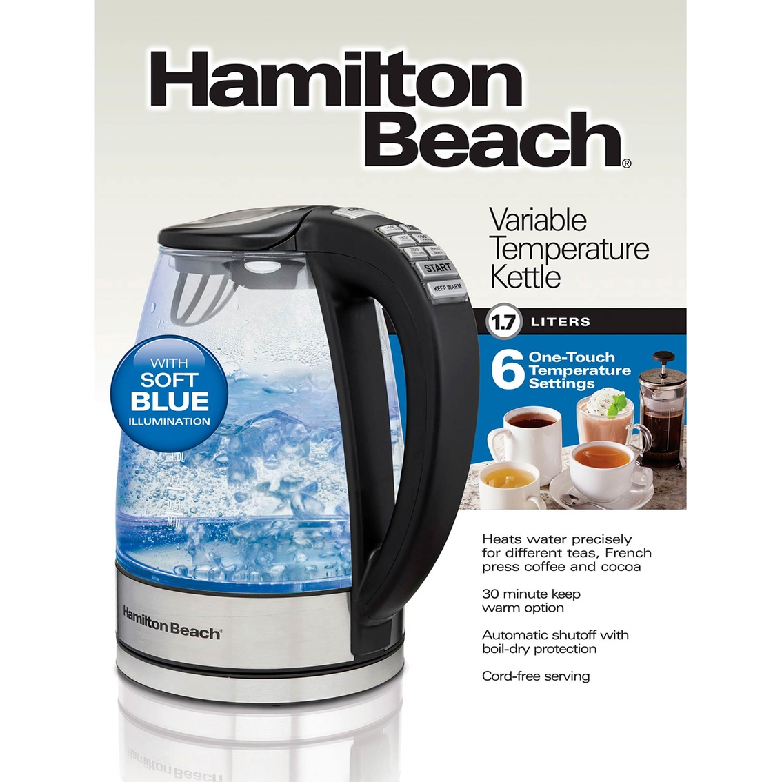Hamilton Beach 1.7l Variable Temperature Kettle