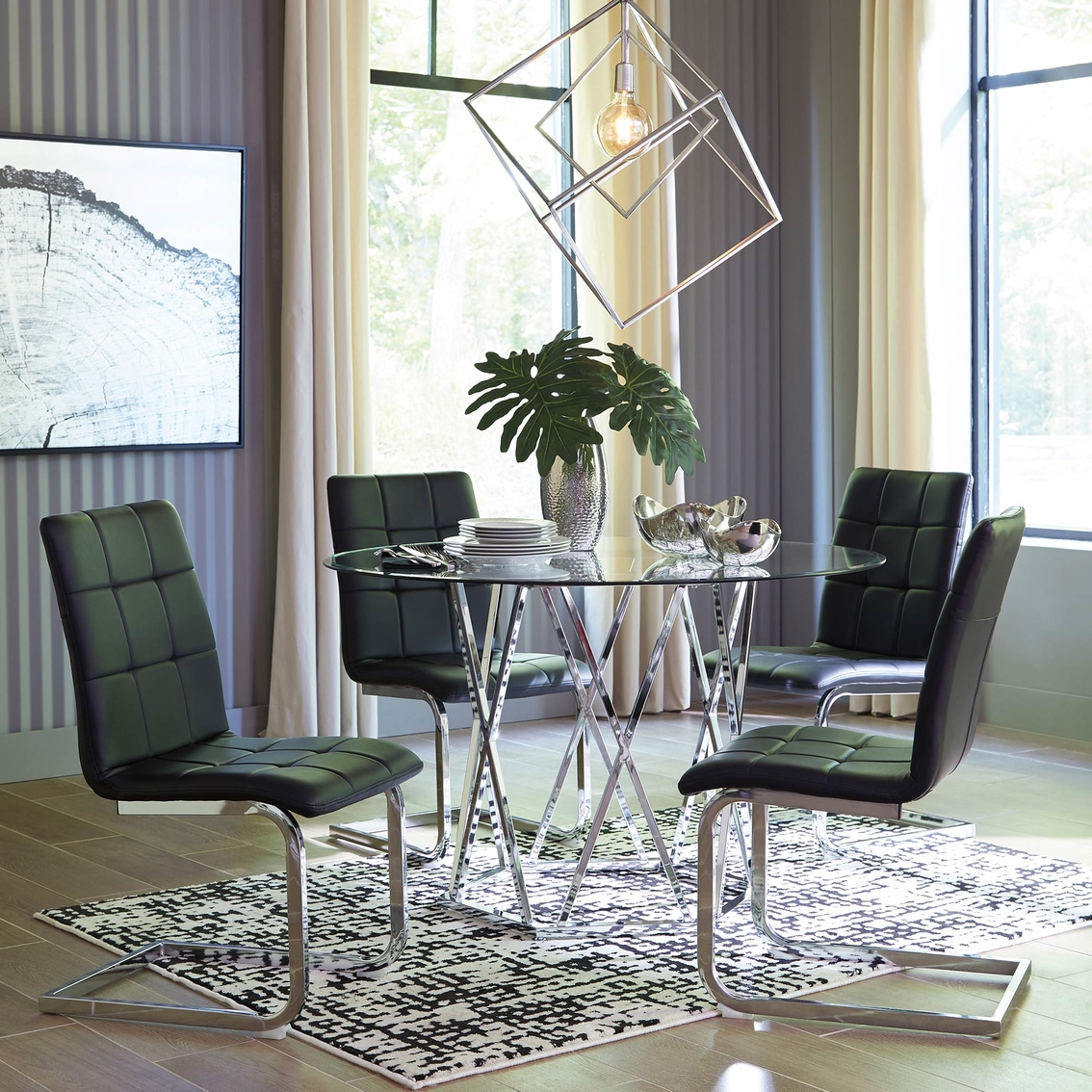 Signature Design by Ashley Madanere Table and Chairs 5 pc. Set - Image 3 of 4