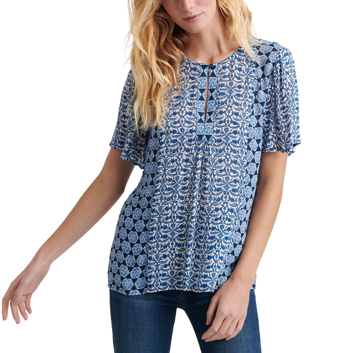 Lucky Brand Tile Flutter Sleeve Top | Tops | Clothing & Accessories ...
