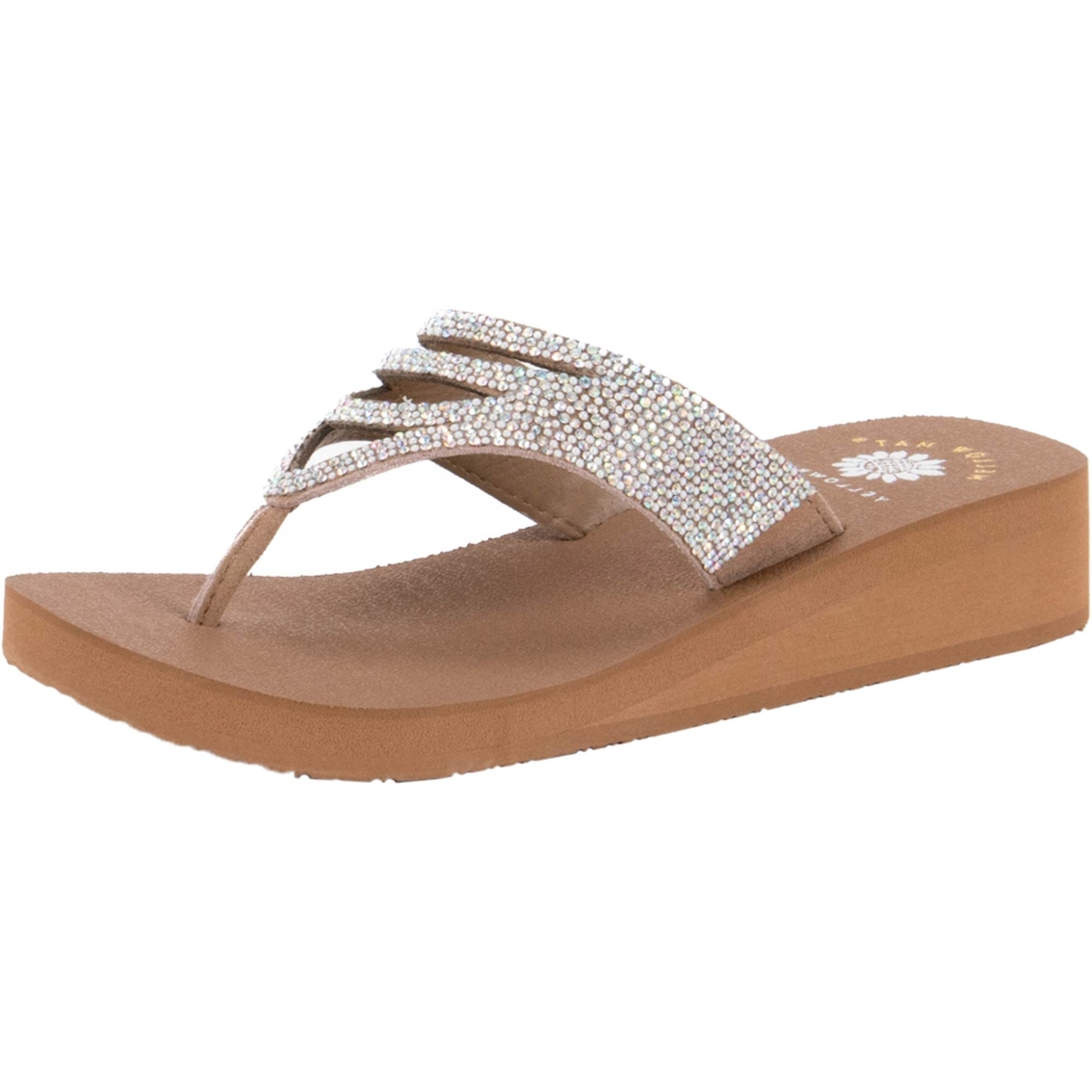 Yellow Box Women's Connie Jeweled Thong Sandals | Flip Flops | Shoes ...