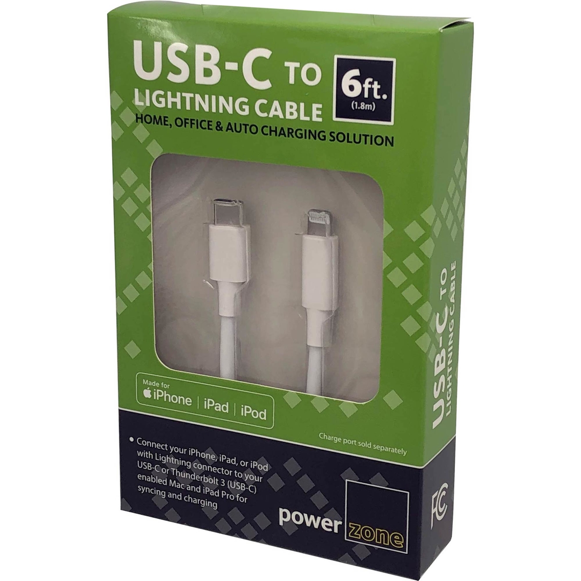 USB Type C to Lightning Cable 6ft White - Image 3 of 3