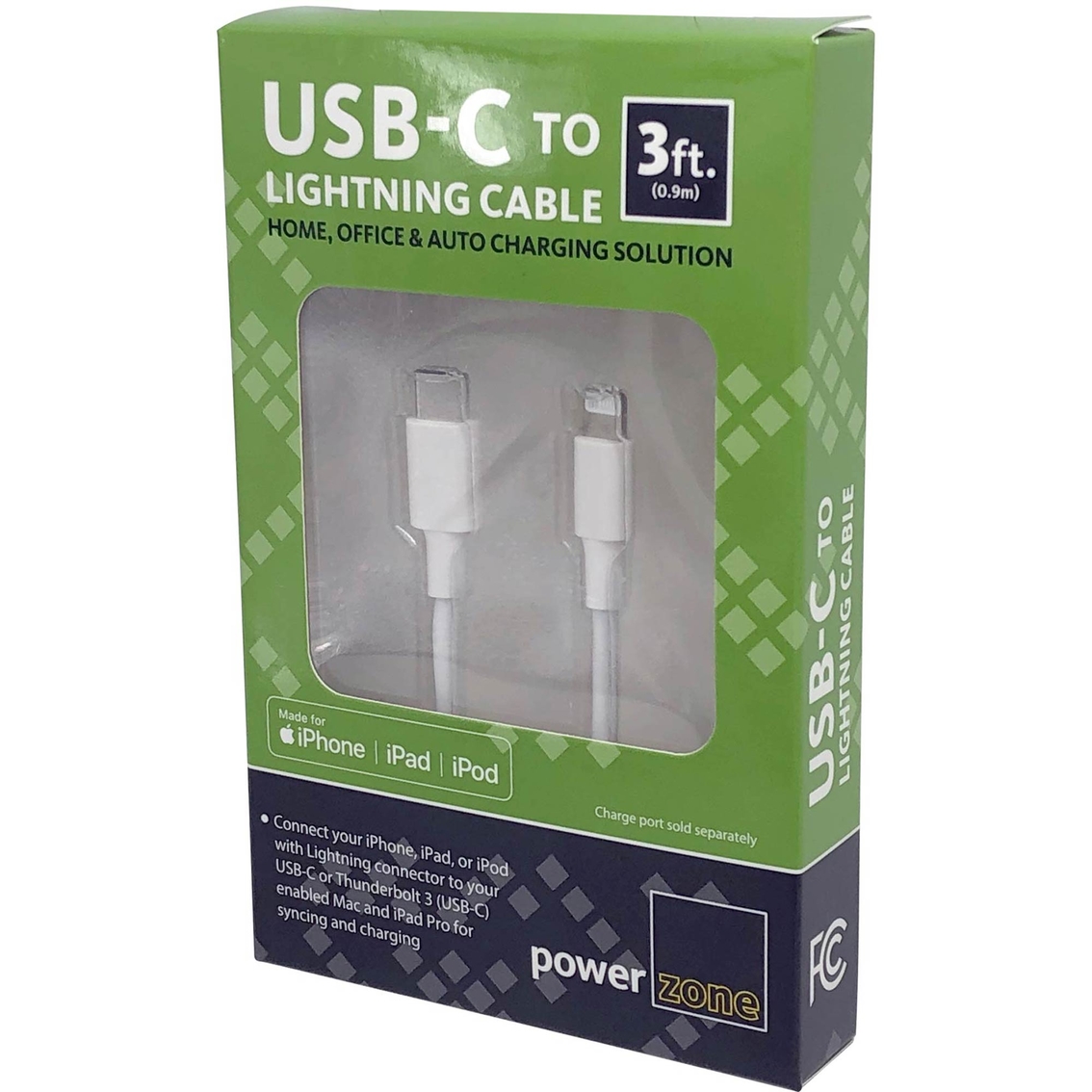 USB Type C to Lightning Cable 3ft White - Image 3 of 3