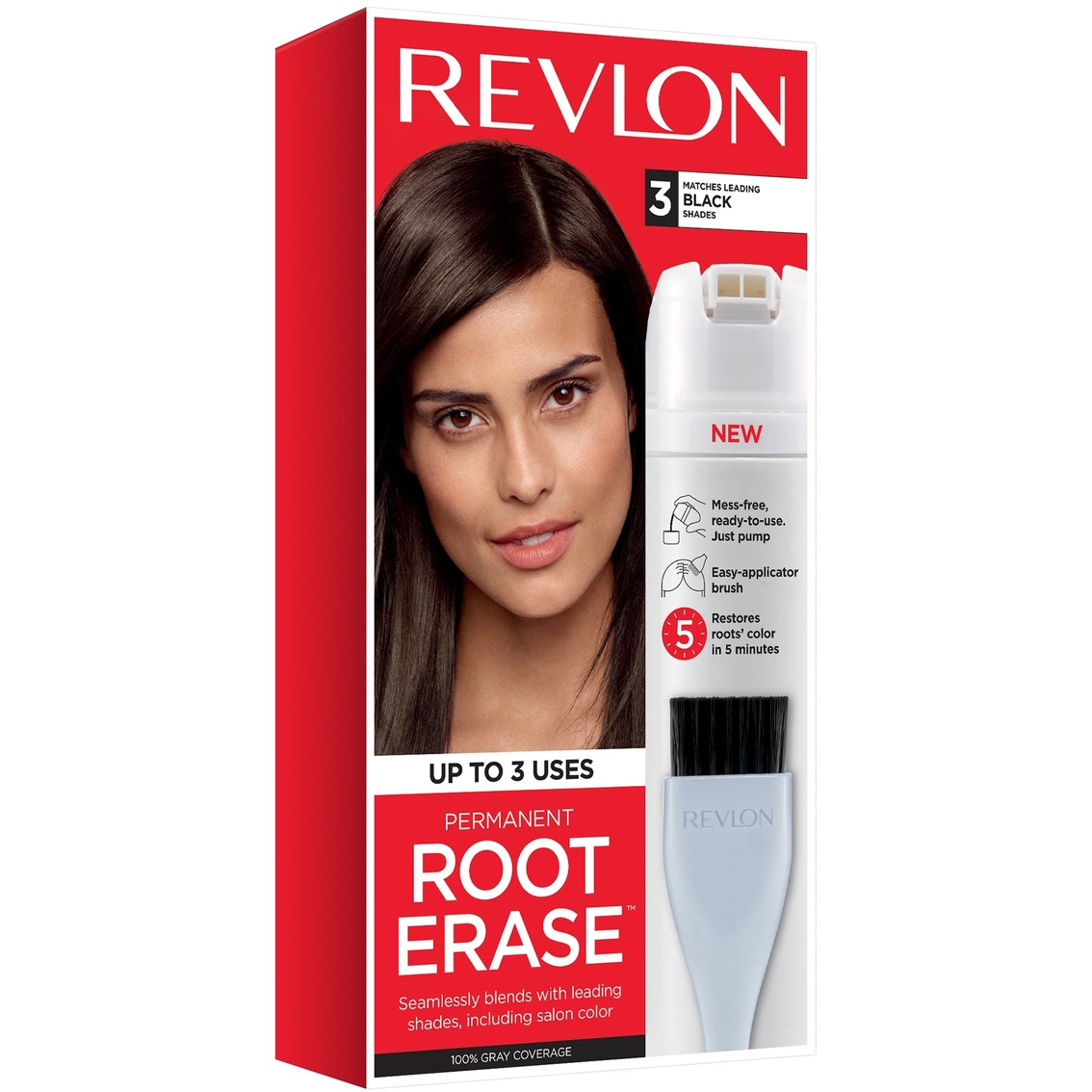 Revlon Permanent Root Erase Dark Brown Hair Color Hair