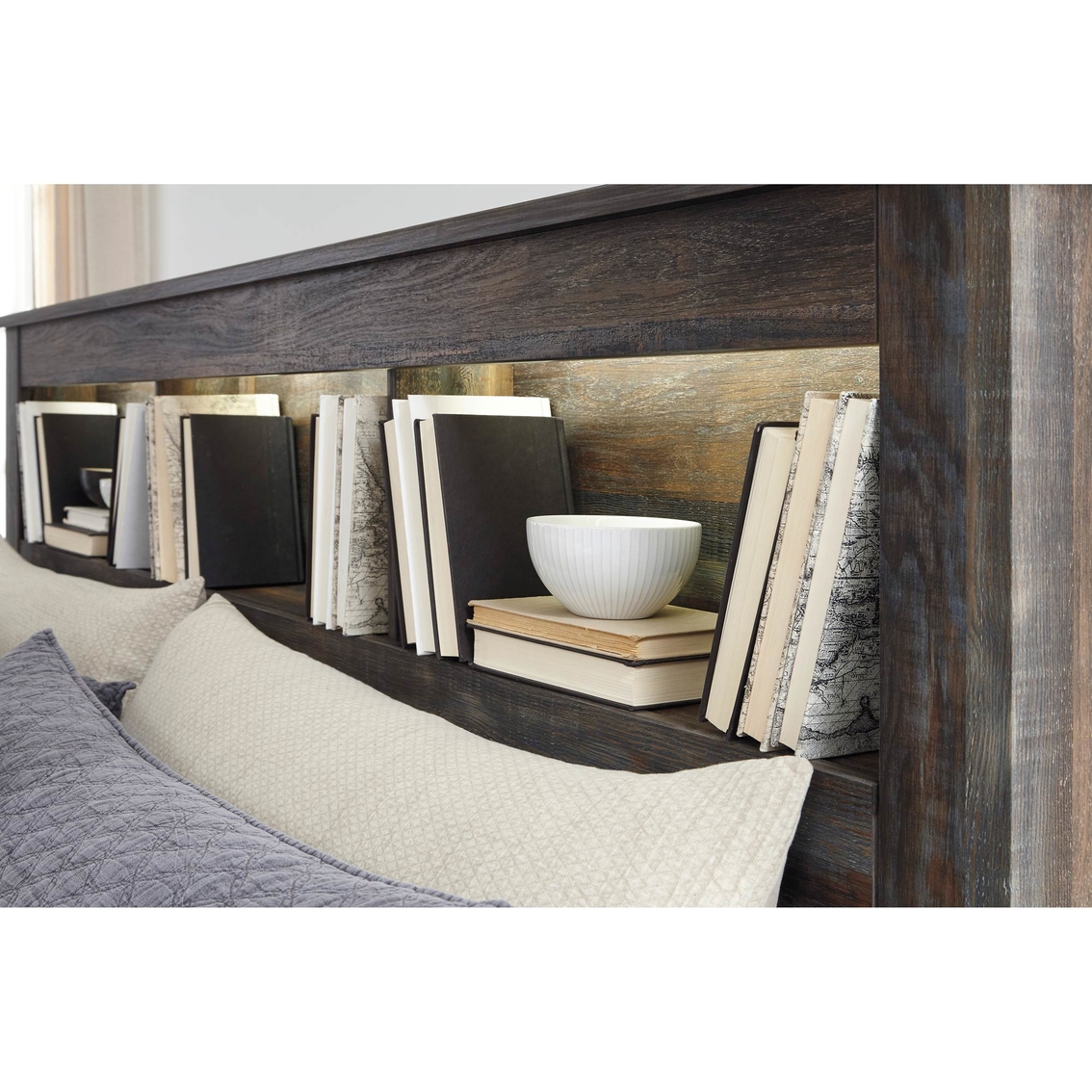 Signature Design by Ashley Drystan Bookcase Headboard Bed - Image 3 of 4