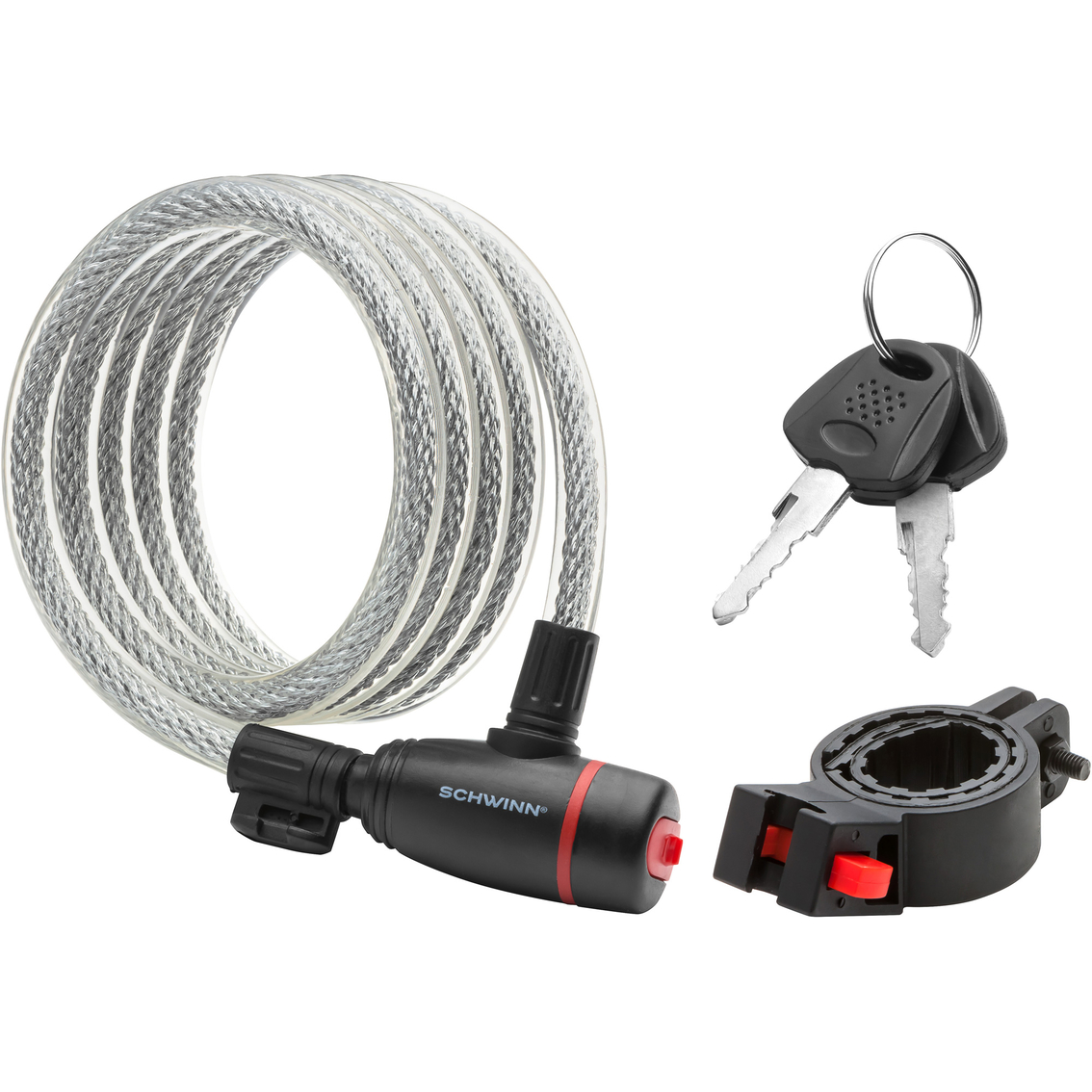 Schwinn 6 Ft X 12 Mm Coil Key Cable Bike Lock, Bike Accessories, Sports &  Outdoors