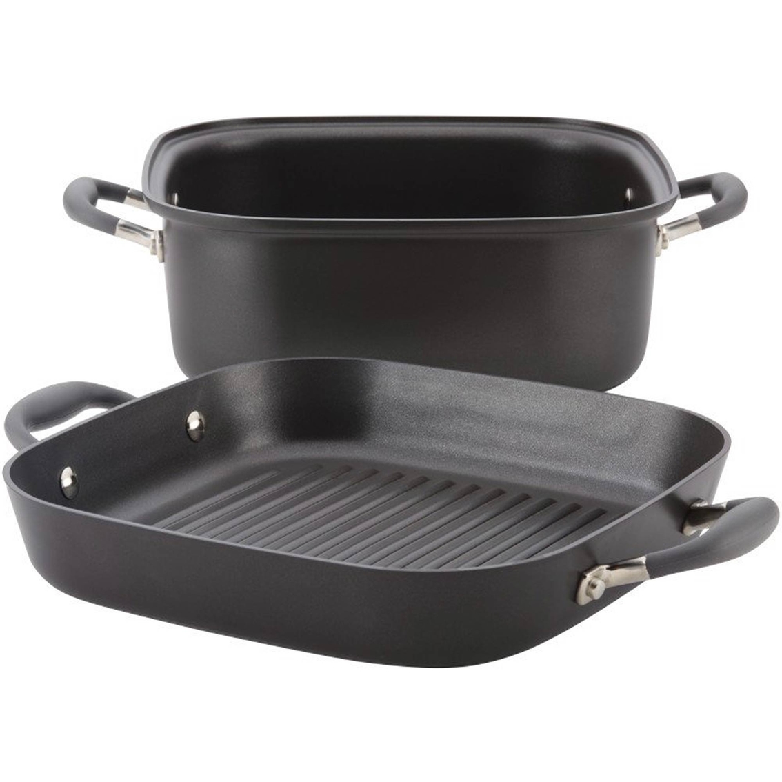 Meyer Anolon Nonstick 2-in-1 Deep Square Grill Pan and Square Roaster Set - Image 5 of 5