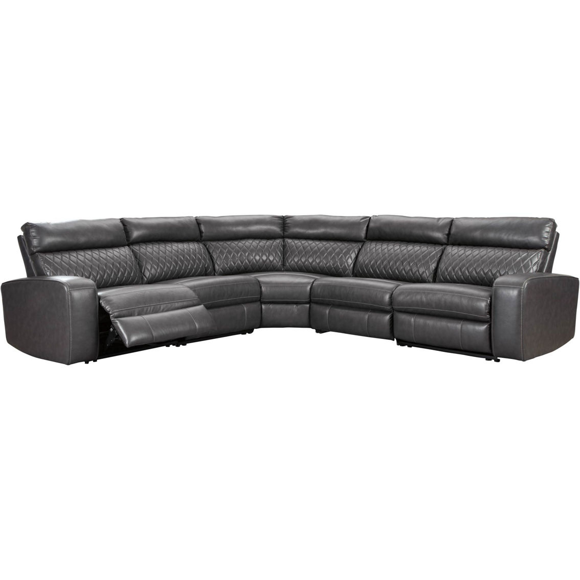 Signature Design by Ashley Samperstone 5 pc. Sectional with 3 Reclining Seats - Image 2 of 4