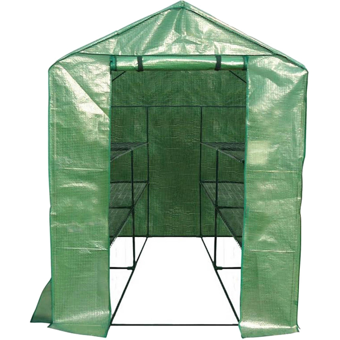Ogrow Large Heavy Duty Walk In 2 Tier 8 Shelf Portable Lawn and Garden Greenhouse - Image 2 of 2