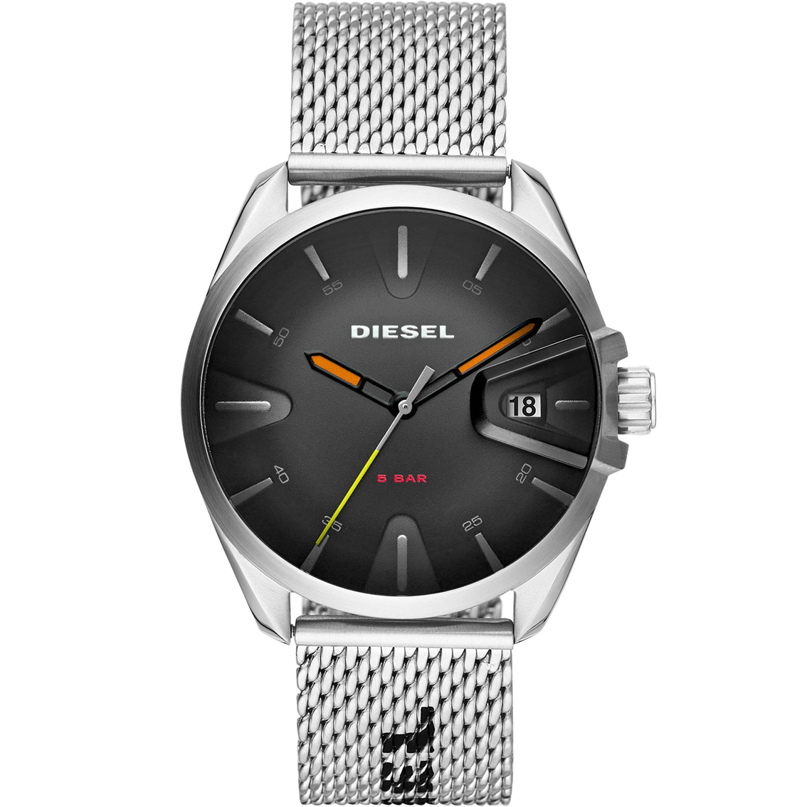 Stainless Steel Mesh Logo Ms9 3 Hand Watch | Stainless Steel Band ...