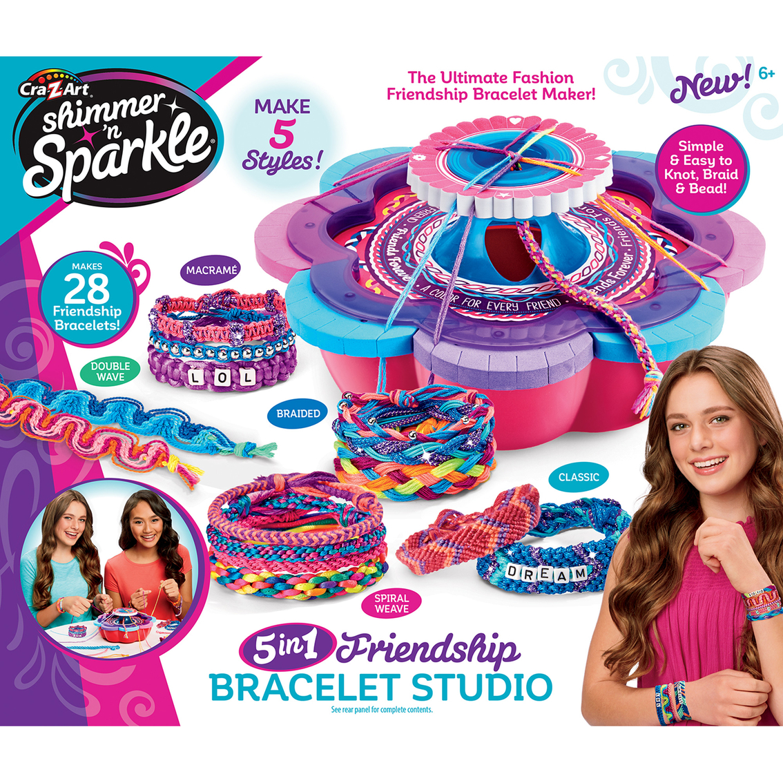Cra-z-art Shimmer 'n Sparkle 5 In 1 Friendship Bracelet Studio Kit, Craft  Kits, Baby & Toys