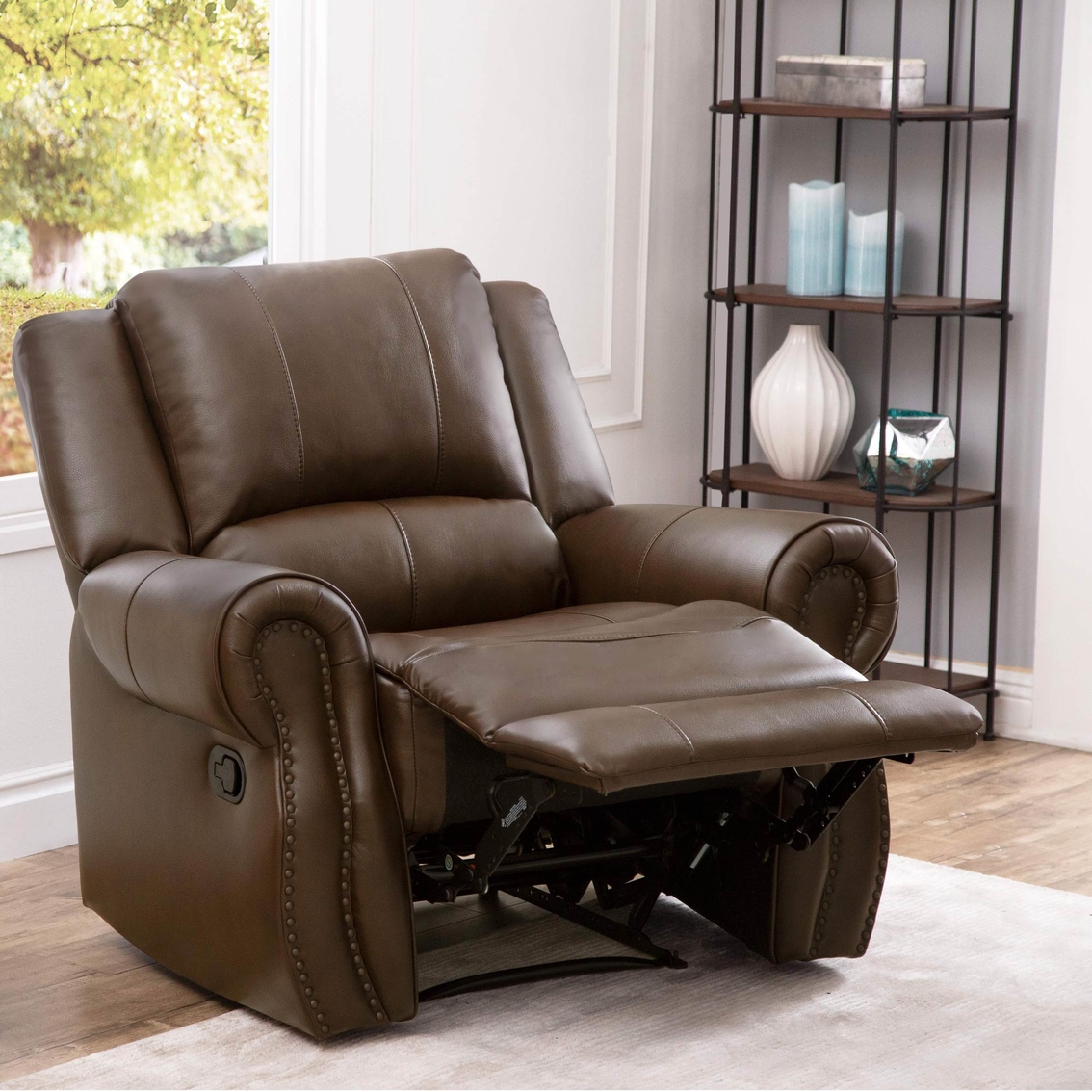 Abbyson Living Calabasas Leather Reclining, 3 pc. Set - Image 4 of 9