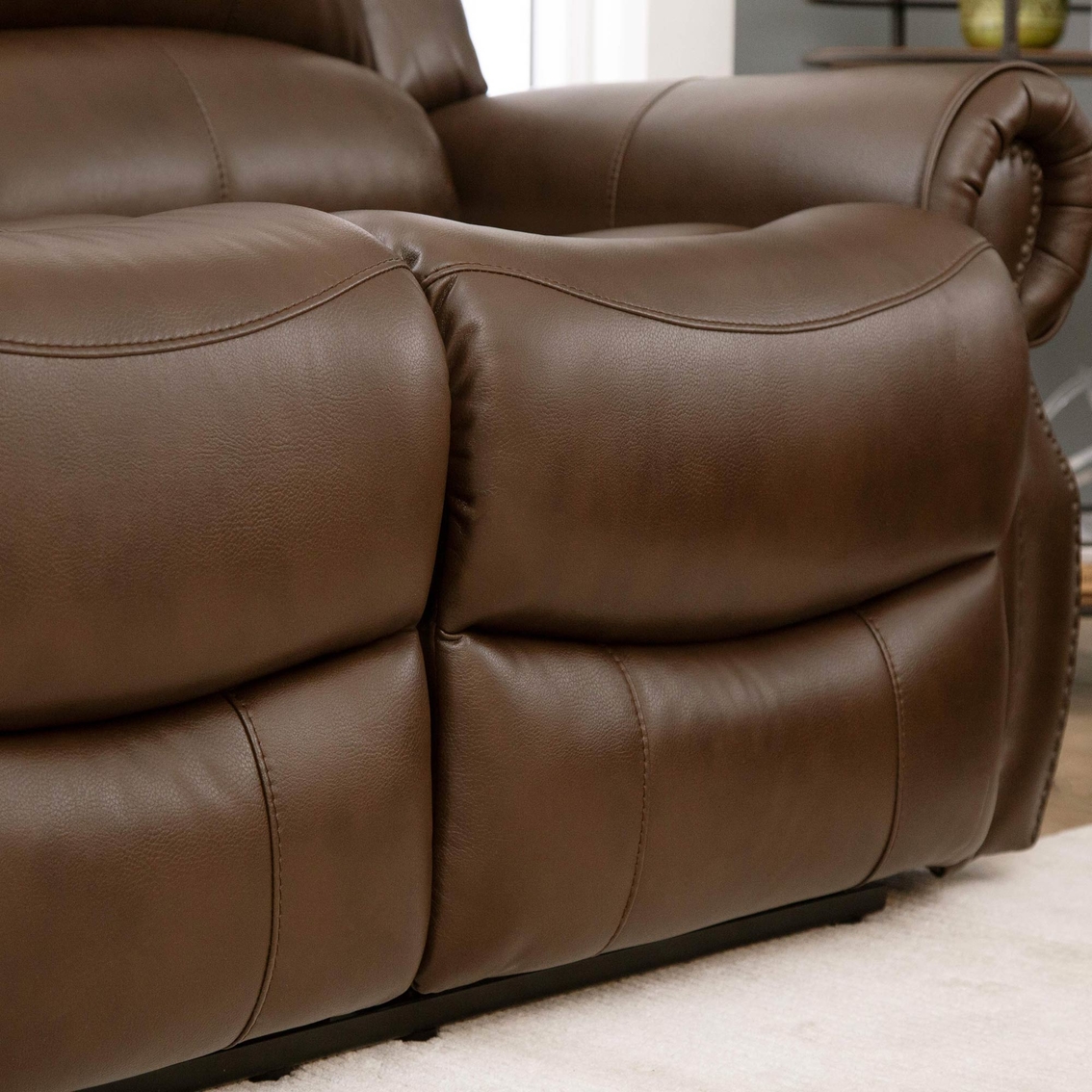 Abbyson Living Calabasas Leather Reclining, 3 pc. Set - Image 6 of 9
