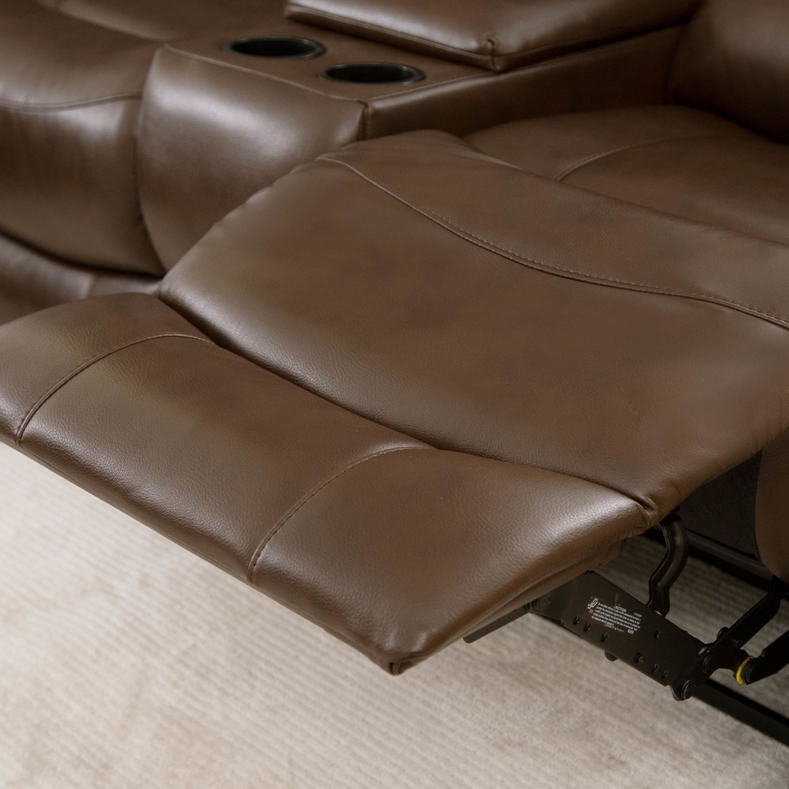 Abbyson Living Calabasas Leather Reclining, 3 pc. Set - Image 7 of 9