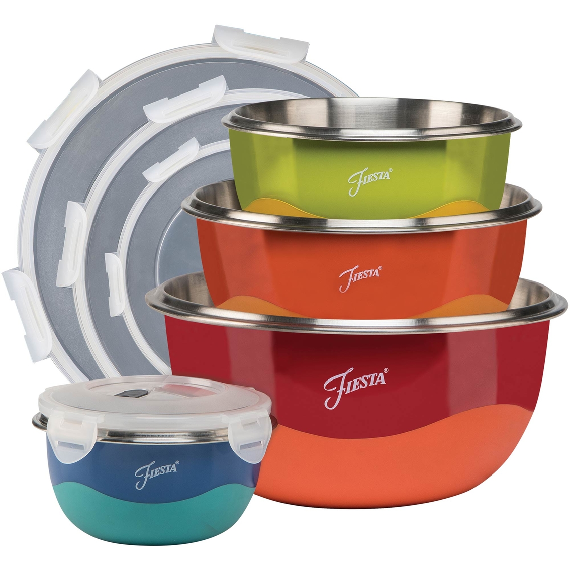 Fiesta Microwave Safe 8 Pc. Mixing Bowl Set, Mixing & Measuring, Household