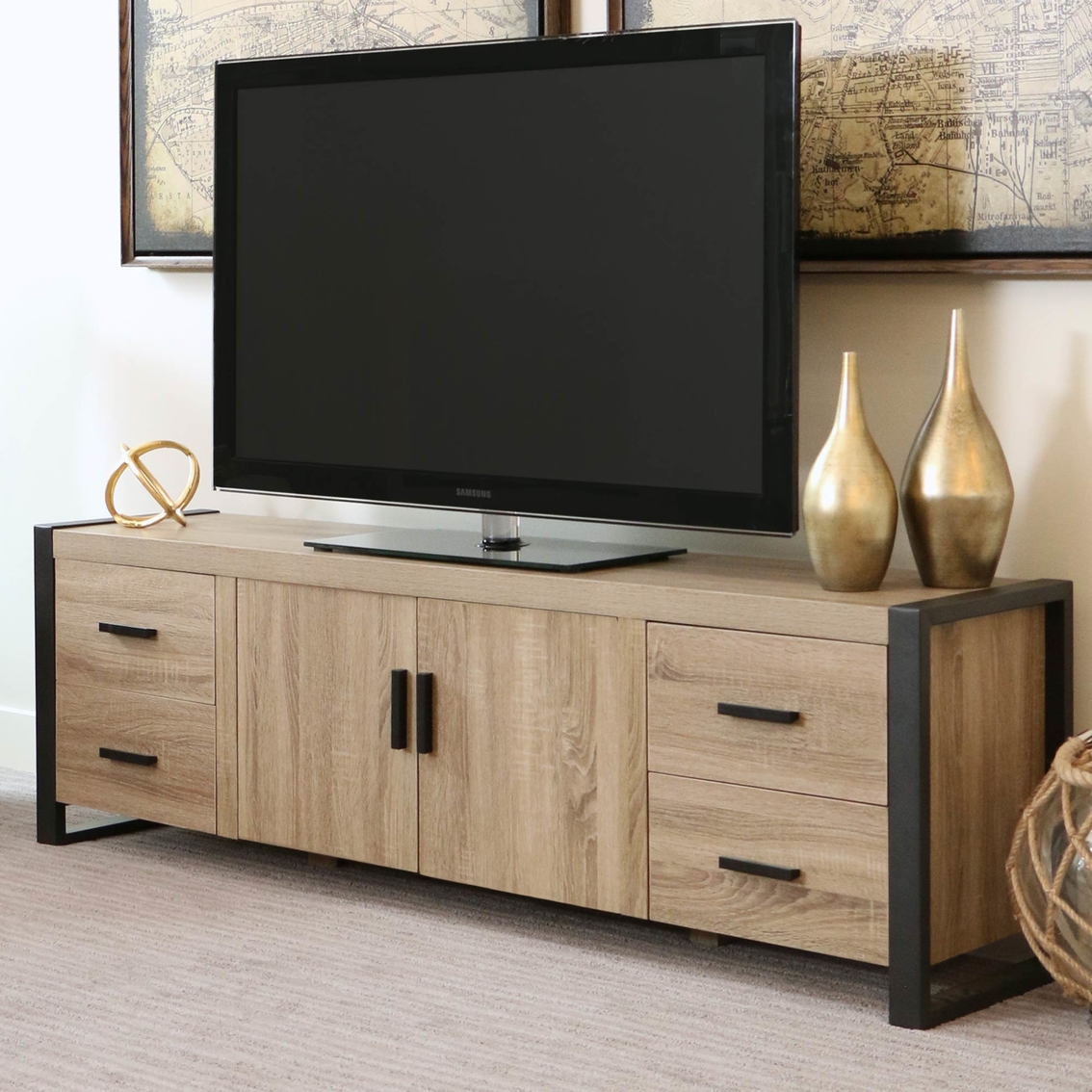 Walker Edison 70 in. Urban Industrial TV Stand - Image 3 of 3