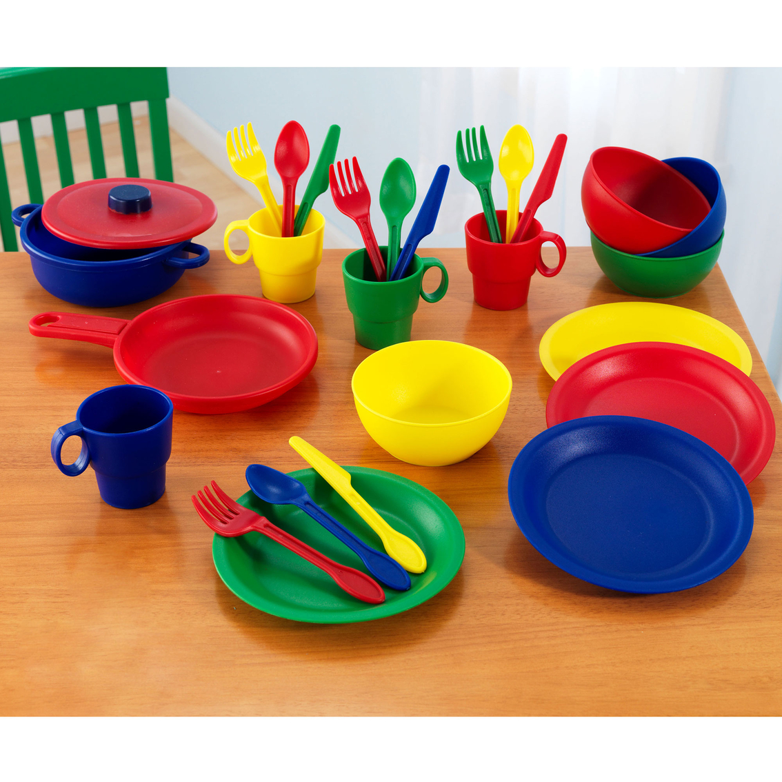 KidKraft Primary 27 pc. Dish and Cookware Set - Image 2 of 2