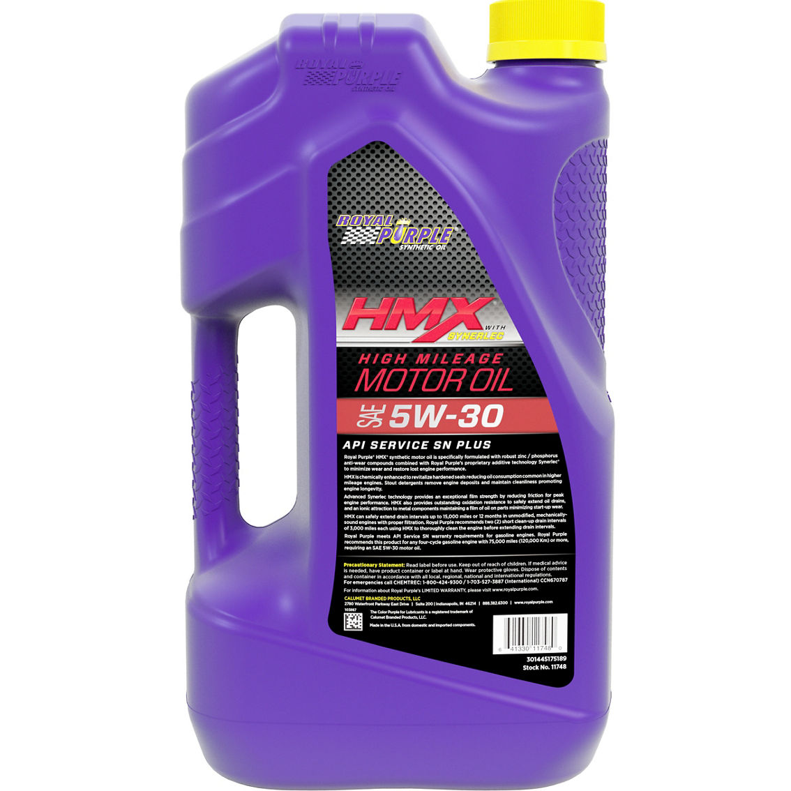 Royal Purple HMX 5W-30 High Mileage Synthetic Motor Oil 5 qt. - Image 2 of 2