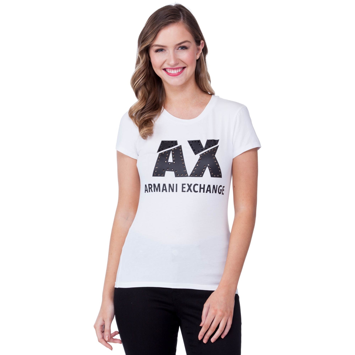 Hassy guld Aggressiv Armani Exchange Broken Ax Stud Logo Tee | Tops | Clothing & Accessories |  Shop The Exchange