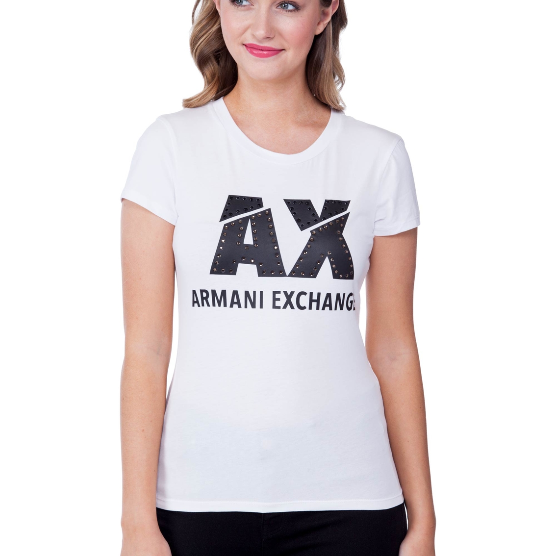 Armani Exchange Broken AX Stud Logo Tee - Image 3 of 3