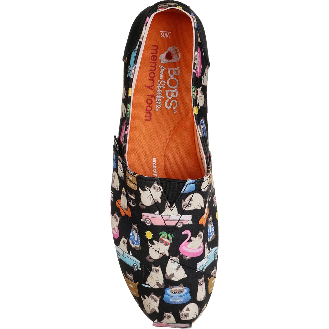 BOBS from Skechers Women's Plush Grumpy Cat Vacay Slip On Shoes - Image 4 of 6