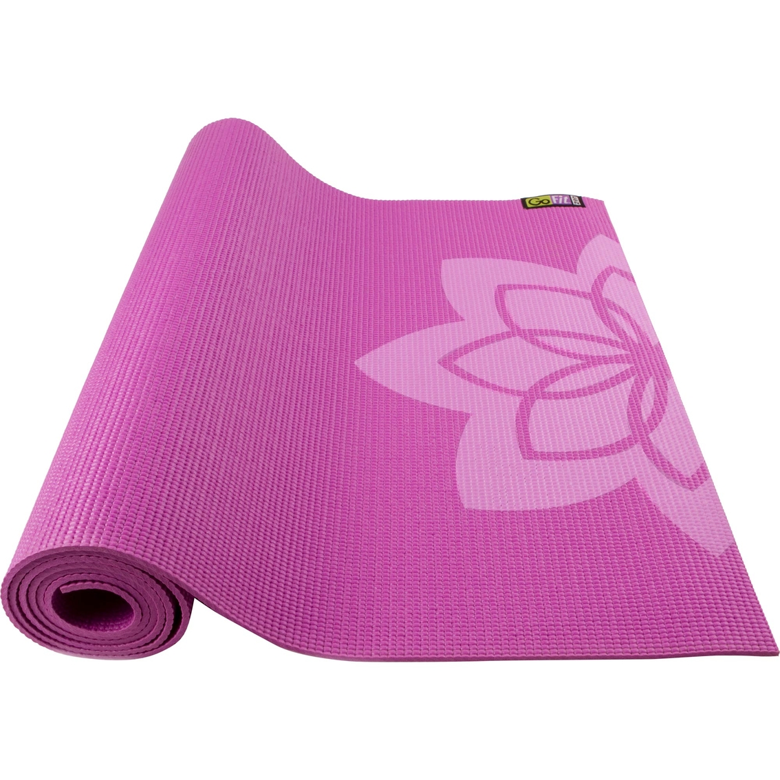 GoFit Pattern Yoga Mat with Yoga Pose Wall Chart