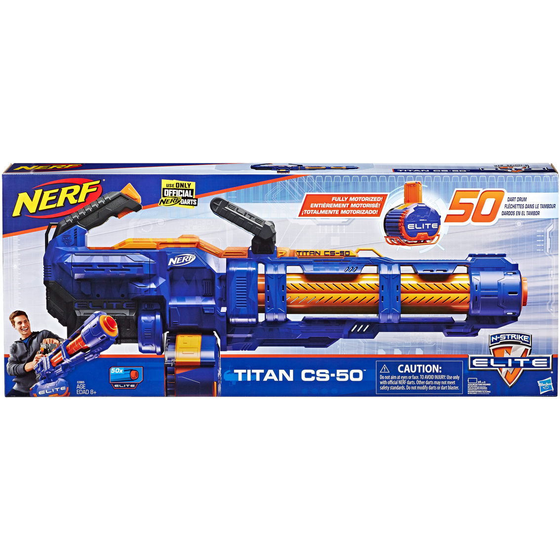 Nerf E2865 Elite Titan CS-50 50-Dart Toy Blaster for sale online 